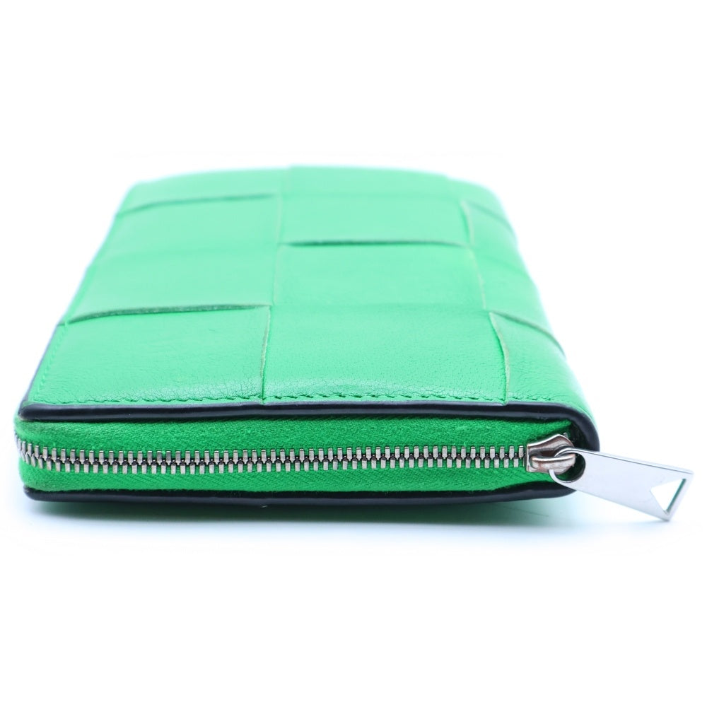 BOTTEGA VENETA(ボッテガヴェネタ) カセット ジップアラウンドウォレット グリーン