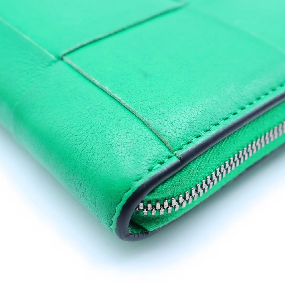 BOTTEGA VENETA(ボッテガヴェネタ) カセット ジップアラウンドウォレット グリーン