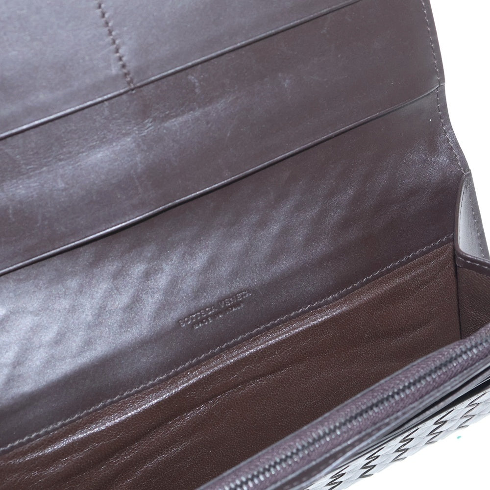 BOTTEGA VENETA(ボッテガヴェネタ) イントレチャート フラップロングウォレット ブラウン 156819 V4651 レディース