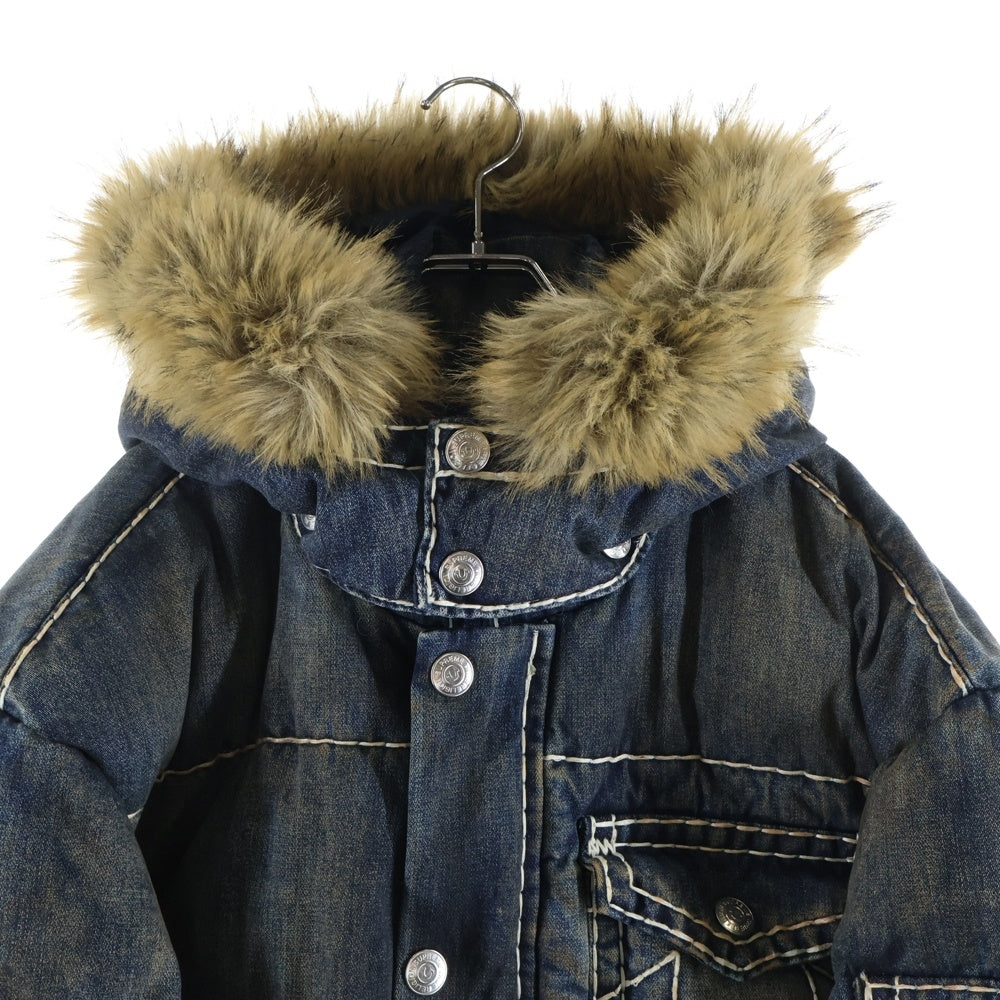 SUPREME(シュプリーム) 25AW xTrue Religion Puffer Jacket Indigo xトゥルーレリジョン ファー付きジップアップフーデッドダウンジャケット インディゴ