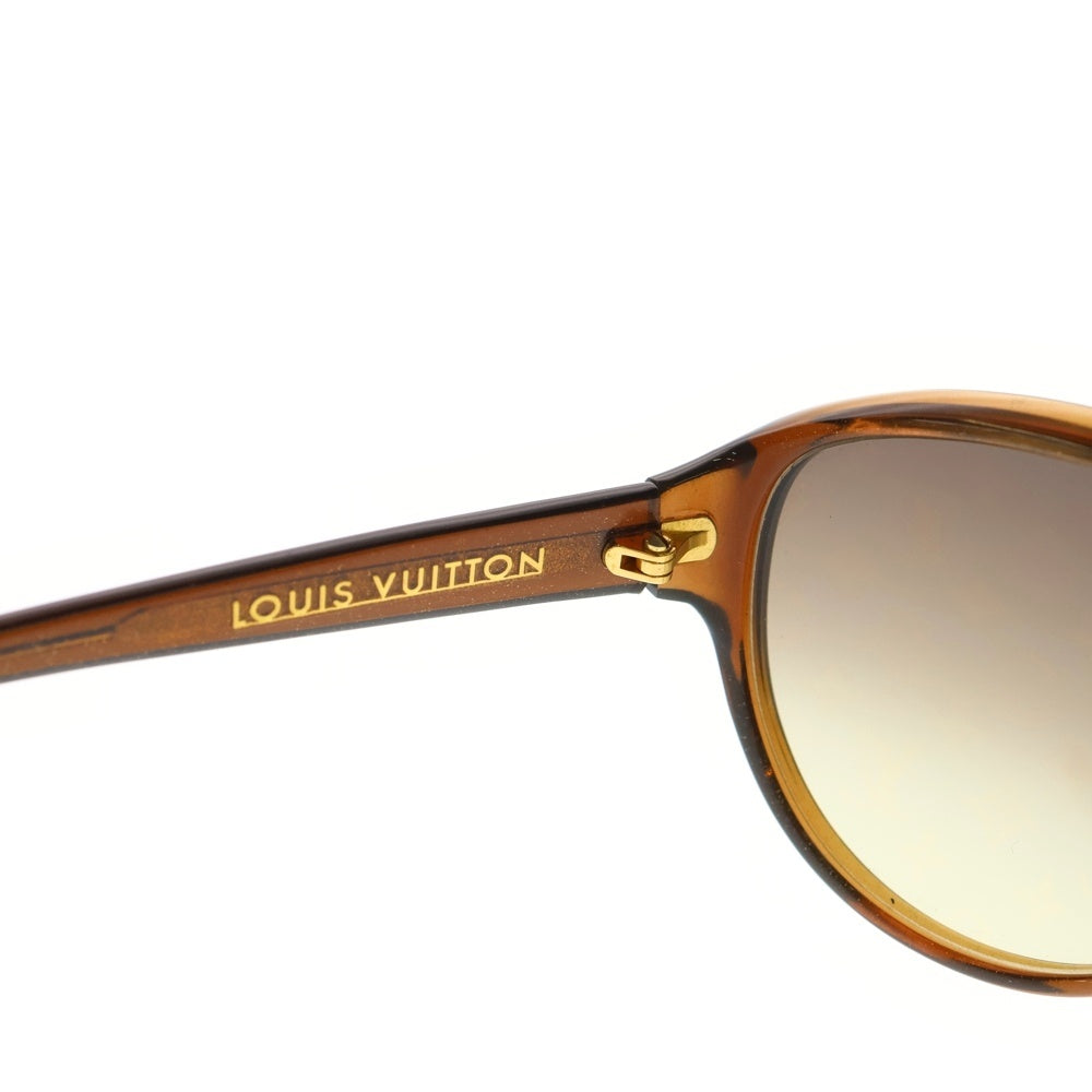 LOUIS VUITTON(ルイヴィトン) LVロゴ ラメ モノグラムレンズ ウェリントンサングラス ブラウン Z0162E