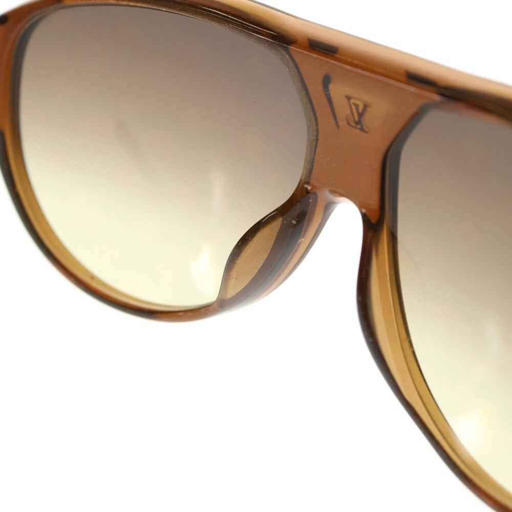 LOUIS VUITTON(ルイヴィトン) LVロゴ ラメ モノグラムレンズ ウェリントンサングラス ブラウン Z0162E