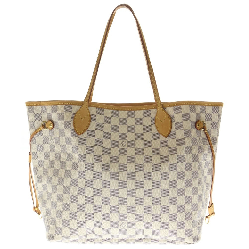 LOUIS VUITTON(ルイヴィトン) ダミエ ネヴァーフルMM ゴールド金具 レザー トートバッグ ハンドバッグ ホワイト N51107/SD2190