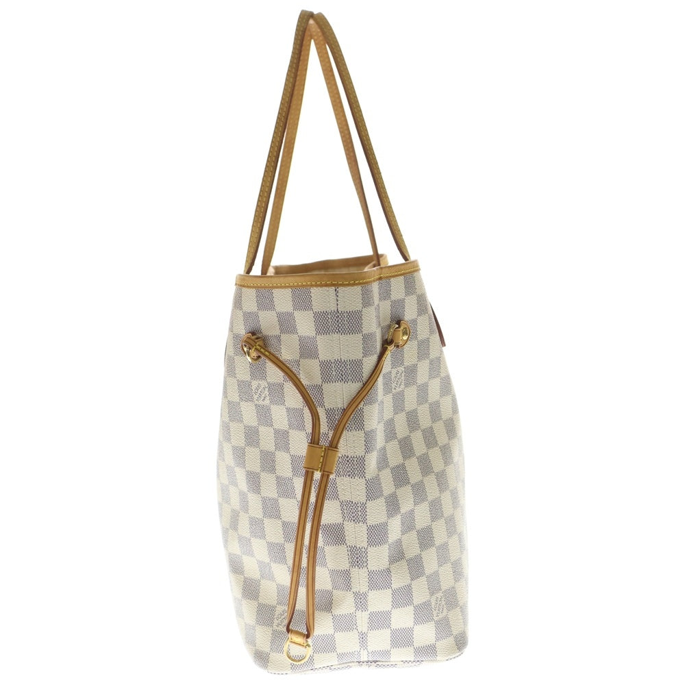 LOUIS VUITTON(ルイヴィトン) ダミエ ネヴァーフルMM ゴールド金具 レザー トートバッグ ハンドバッグ ホワイト N51107/SD2190