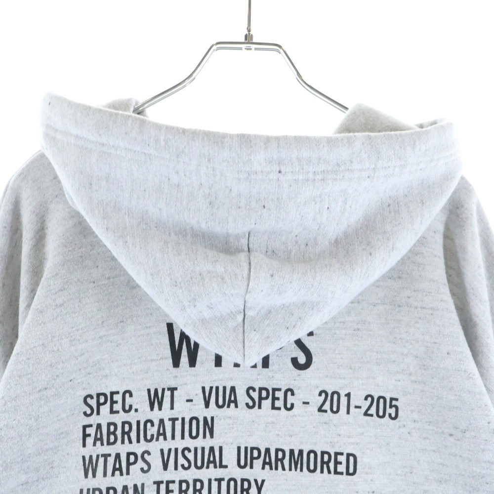 WTAPS(ダブルタップス) 20SS ACADEMY HOODED SWEATSHIRT COPO アカデミー フーデッド プルオーバースウェットパーカー グレー 201ATDT-CSM24