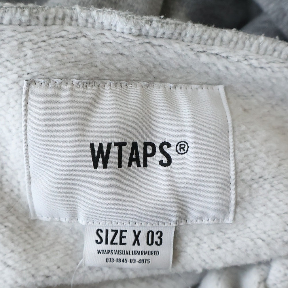 WTAPS(ダブルタップス) 20SS ACADEMY HOODED SWEATSHIRT COPO アカデミー フーデッド プルオーバースウェットパーカー グレー 201ATDT-CSM24