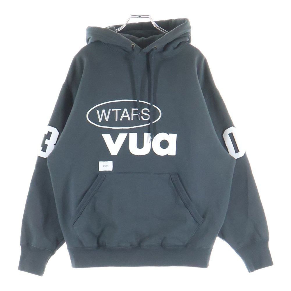 WTAPS(ダブルタップス) 23AW フロントロゴ刺繍 バック03刺繍 プルオーバー スウェットパーカー ブラック 23ATDT-CSM29