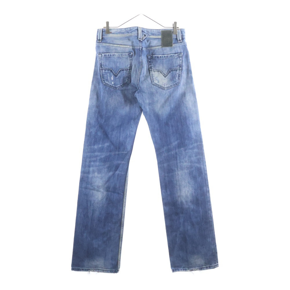 DIESEL(ディーゼル) ウオッシュ加工 ストレート デニムパンツ ジーンズ ライトブルー