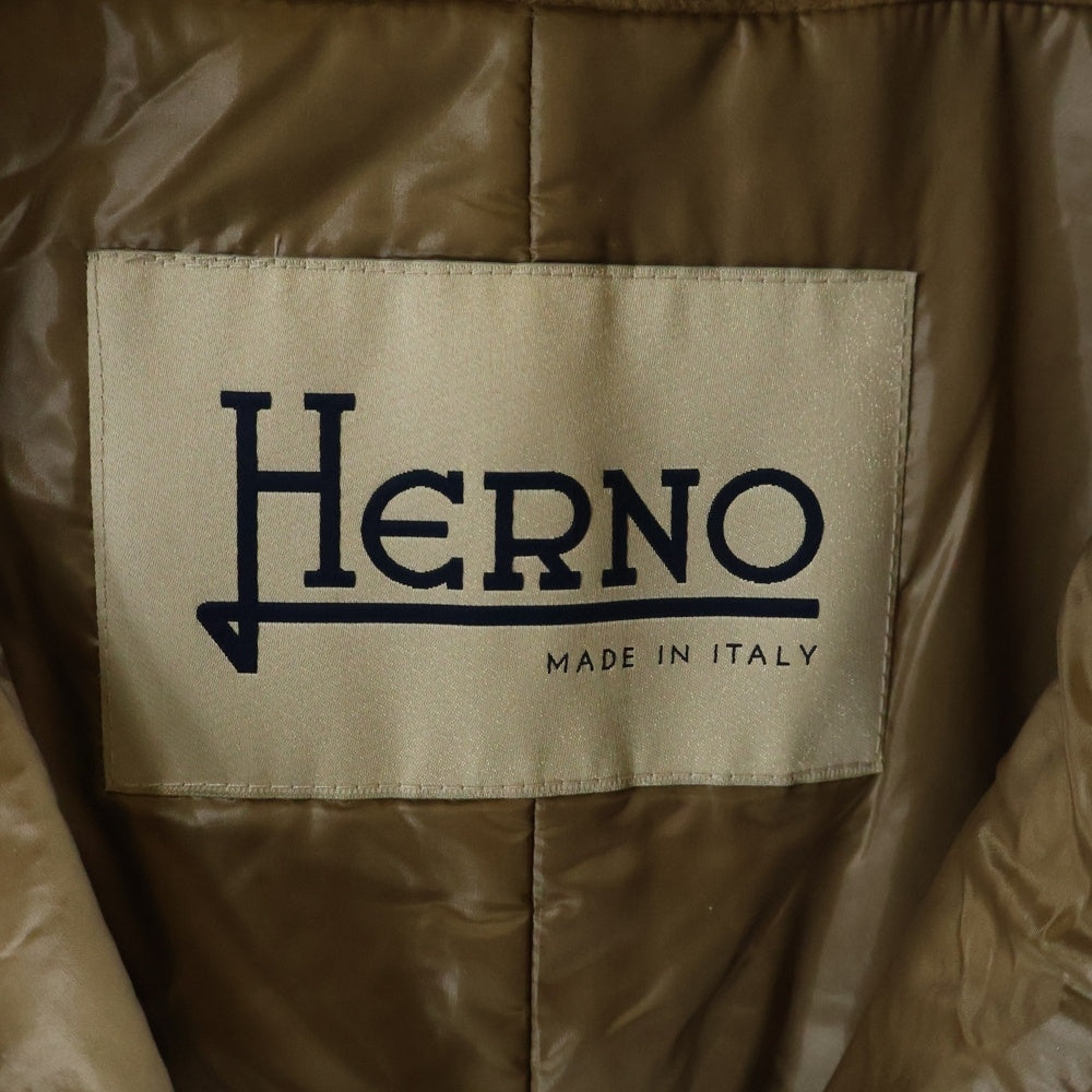 HERNO(ヘルノ) ライナードッキング バージンウールチェスターコート レディース ブラウン GC0314D-33313-2105