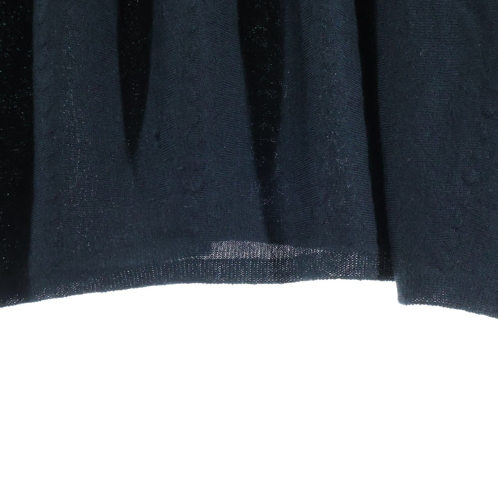 HERNO(ヘルノ) カシミヤ混 ノーカラー長袖ニット レディース ブラック 02C001HVV-42001-9300