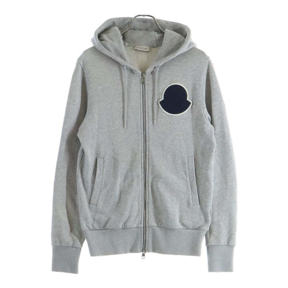 MONCLER(モンクレール) 18AW パイル地 ロゴ ジップアップ パーカー グレー E10918425300