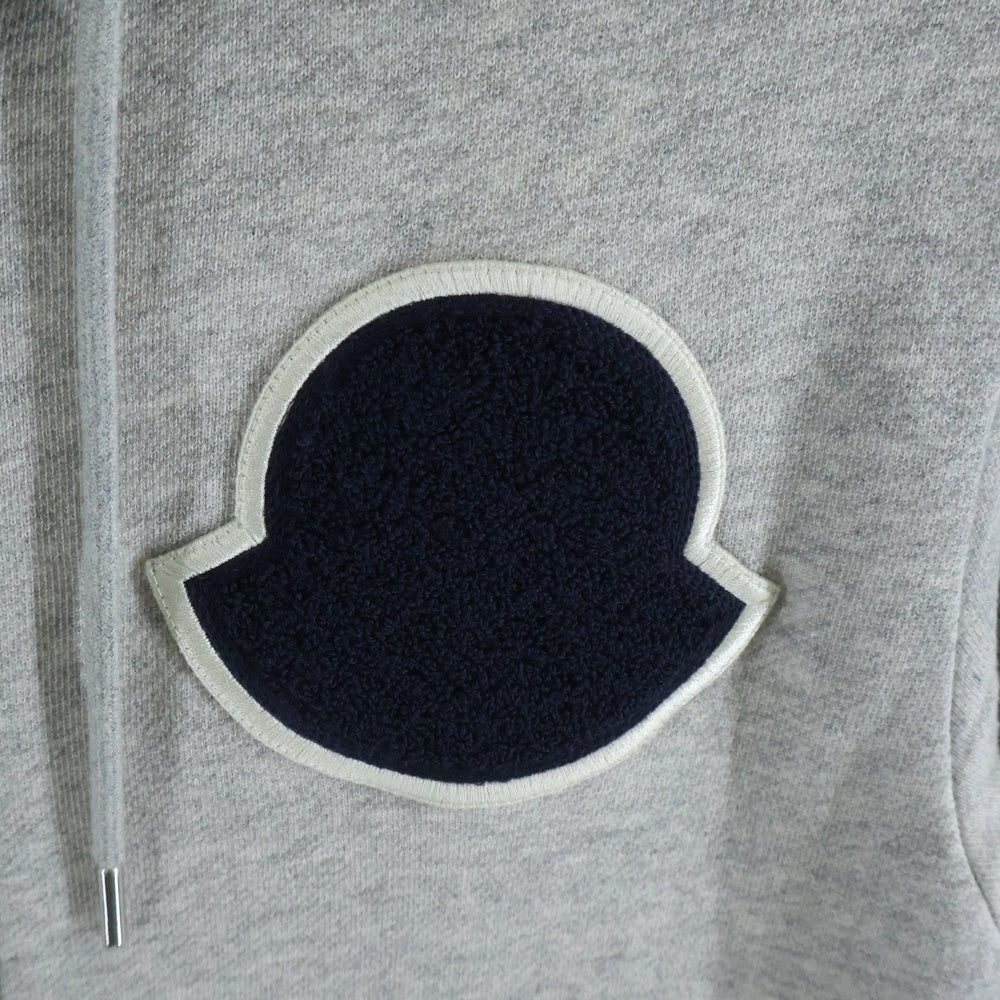 MONCLER(モンクレール) 18AW パイル地 ロゴ ジップアップ パーカー グレー E10918425300