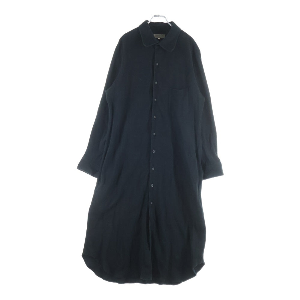 Yohji Yamamoto POUR HOMME(ヨウジヤマモト プールオム) 11SS コットンジャージーロング長袖シャツ ブラック H0-B31-980
