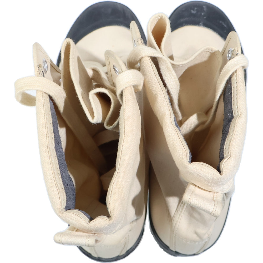 COMME des GARCONS HOMME PLUS(コムデギャルソンオムプリュス) キャンバス コンバットブーツ アイボリー 27.5cm