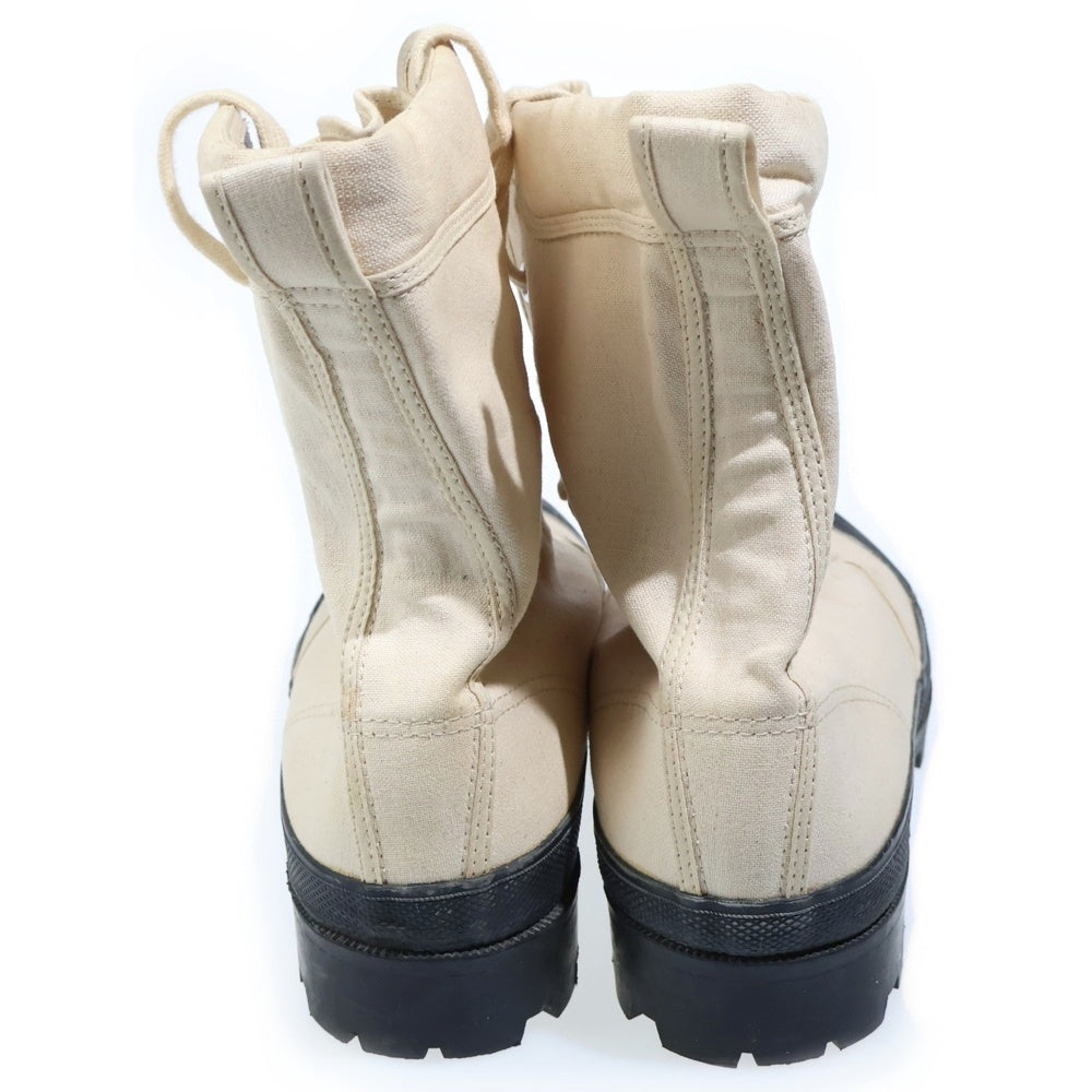 COMME des GARCONS HOMME PLUS(コムデギャルソンオムプリュス) キャンバス コンバットブーツ アイボリー 27.5cm