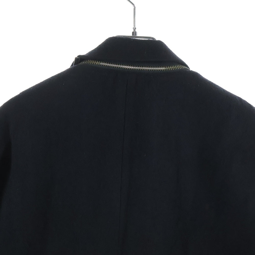 Yohji Yamamoto POUR HOMME(ヨウジヤマモト プールオム) ジップデザイン 3B ウールテーラードジャケット ブラック HF-J24-137