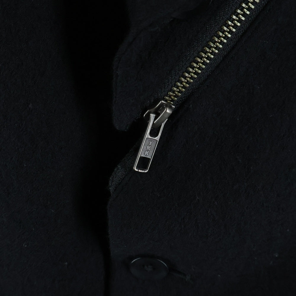 Yohji Yamamoto POUR HOMME(ヨウジヤマモト プールオム) ジップデザイン 3B ウールテーラードジャケット ブラック HF-J24-137