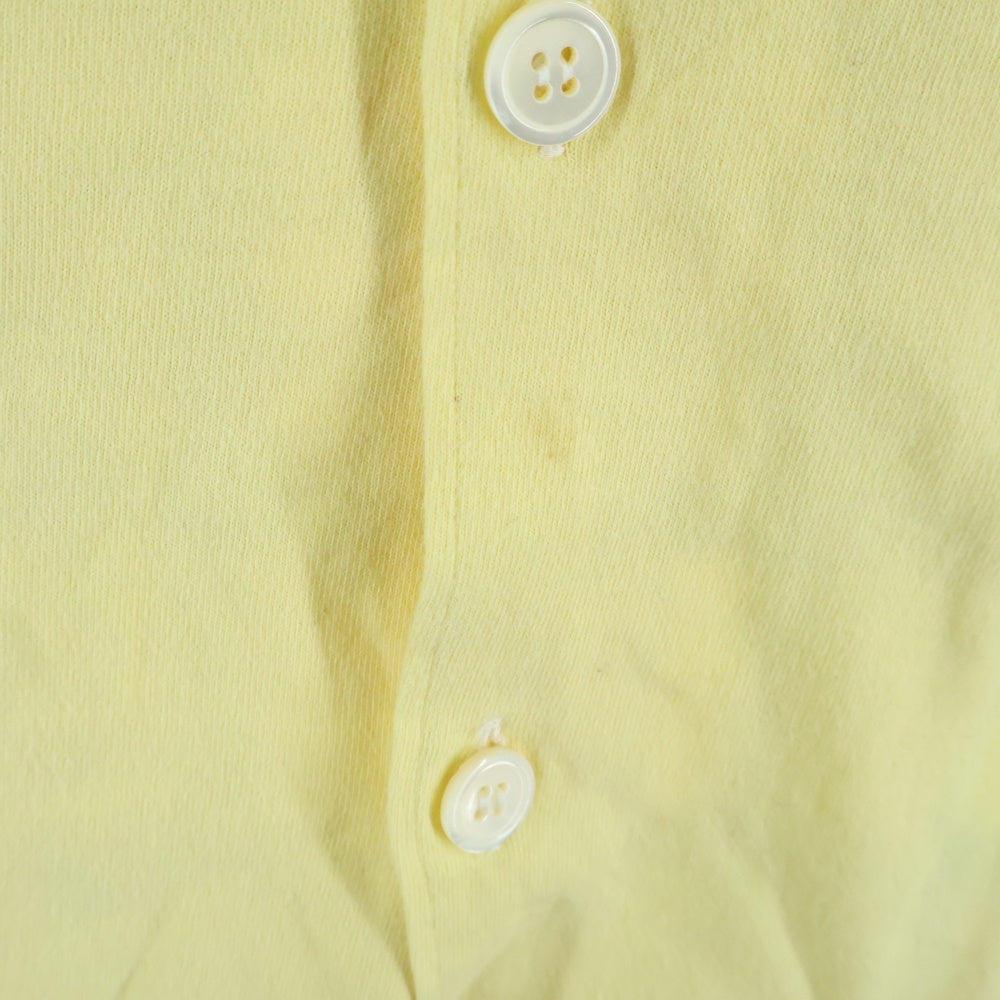 COMME des GARCONS HOMME(コムデギャルソンオム) 02SS 田中オム 転写 異素材切替 オープンカラー半袖シャツ イエロー HF-B012