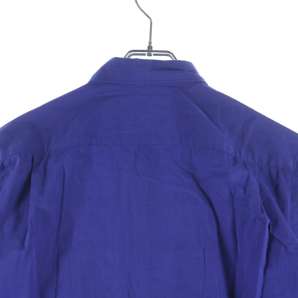 COMME des GARCONS HOMME(コムデギャルソンオム) 11SS ストライプデザイン 異素材切替 半袖シャツ パープル HG-B048