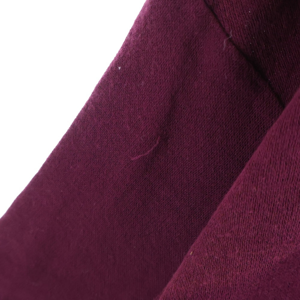 Yohji Yamamoto POUR HOMME(ヨウジヤマモト プールオム) レーヨン混 クルーネック半袖Tシャツカットソー バーガンディ HJ-T04-260