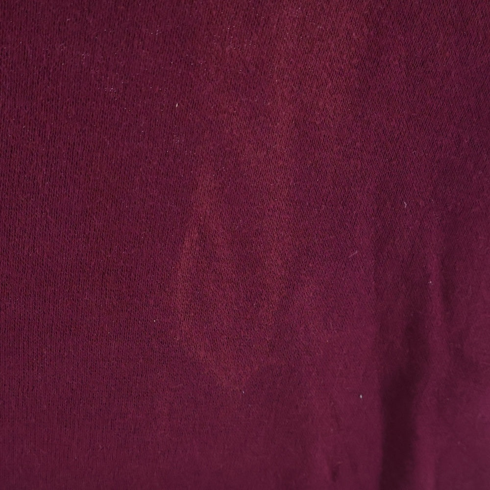 Yohji Yamamoto POUR HOMME(ヨウジヤマモト プールオム) レーヨン混 クルーネック半袖Tシャツカットソー バーガンディ HJ-T04-260