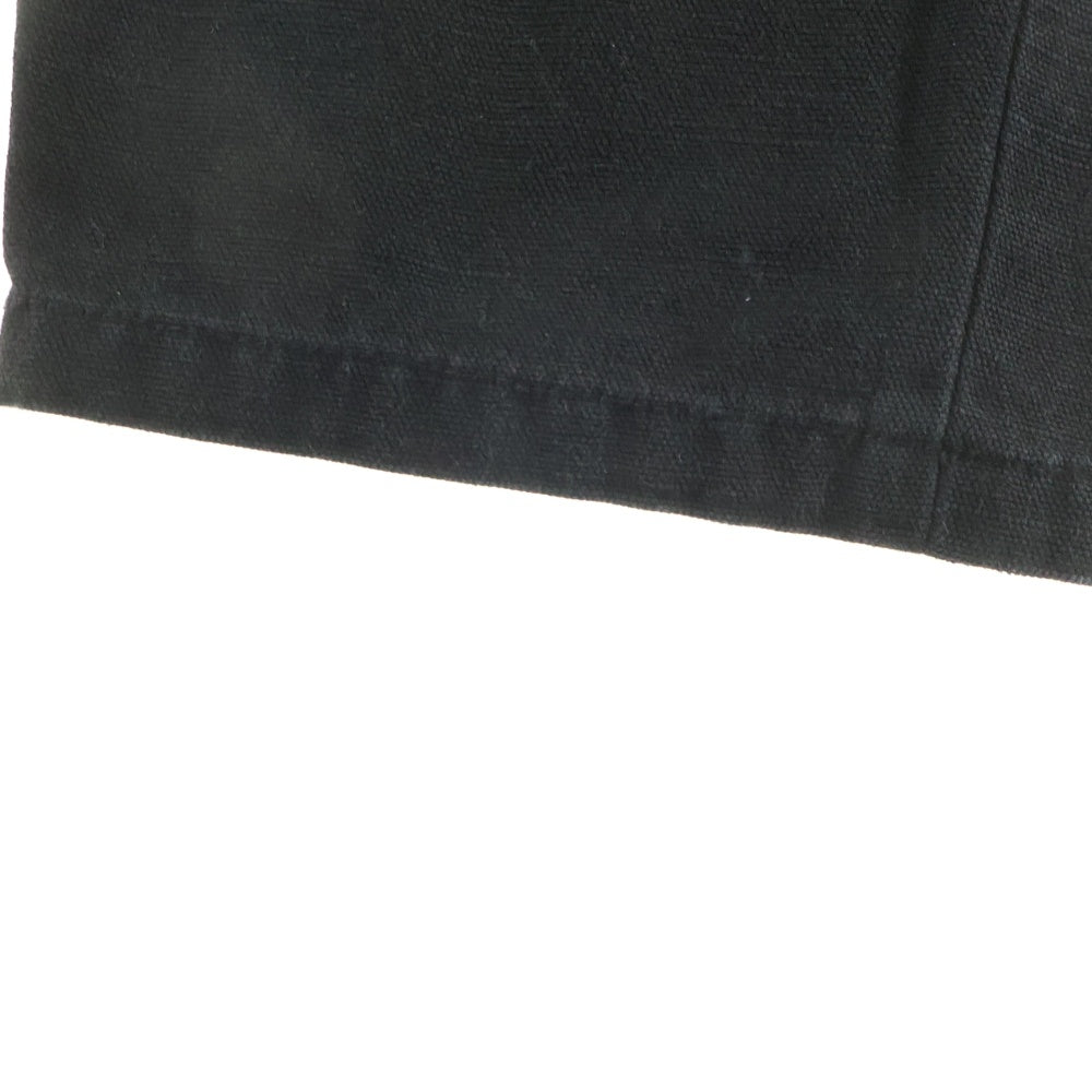 Yohji Yamamoto POUR HOMME(ヨウジヤマモト プールオム) ベルトループデザイン コットン ワイドパンツ ブラック