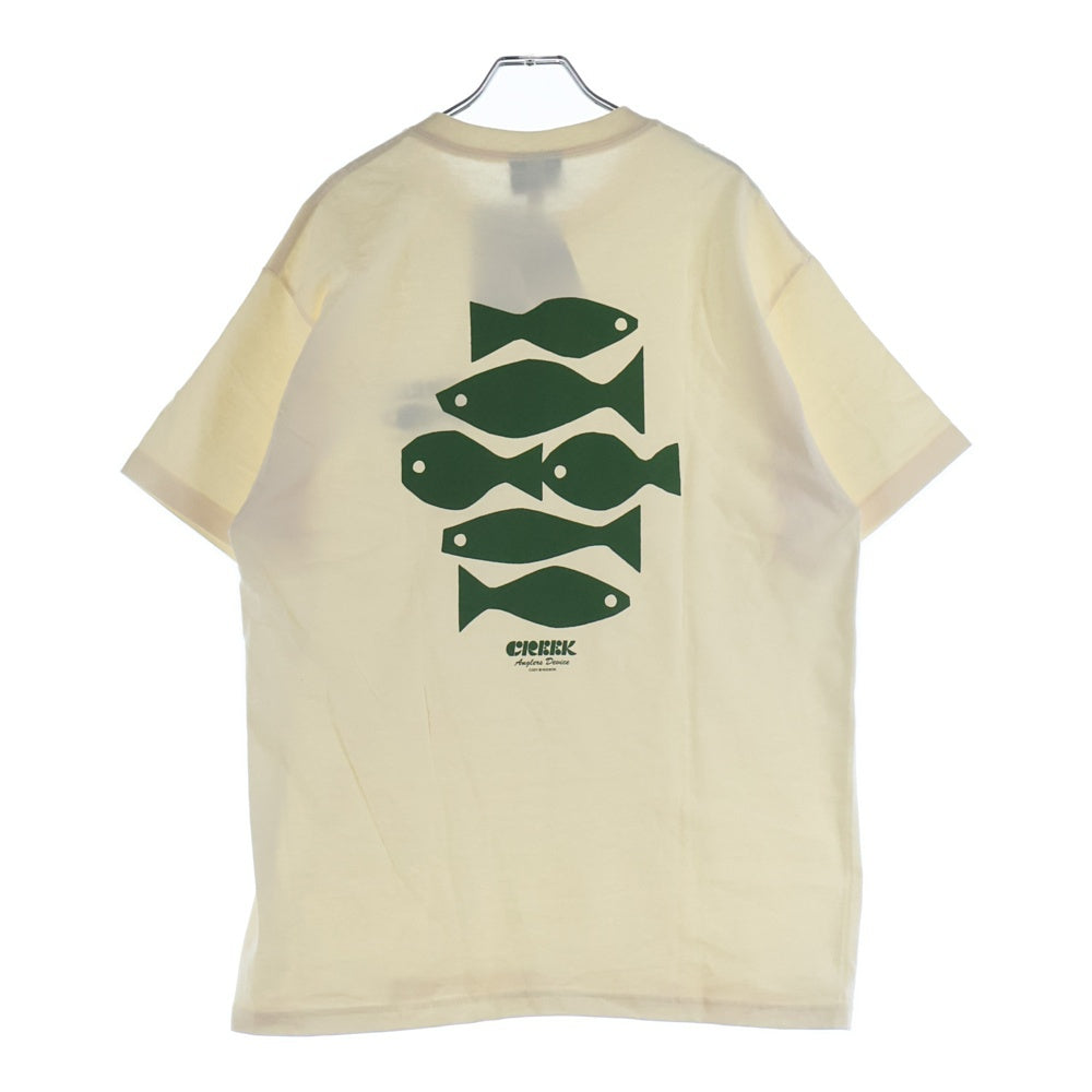 Creek Angler's Device(クリーク アングラーズ デバイス) フロント ロゴ クルーネック 半袖Tシャツ カットソー ベージュ