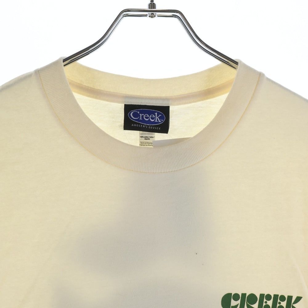 Creek Angler's Device(クリーク アングラーズ デバイス) フロント ロゴ クルーネック 半袖Tシャツ カットソー ベージュ