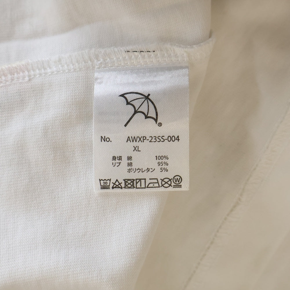 ALWAYTH(オルウェイス) 22SS×Arnold Palmer アーノルドパーマー 刺繍ロゴ クルーネック 半袖Tシャツ カットソー ホワイト AWXP-22SS-004