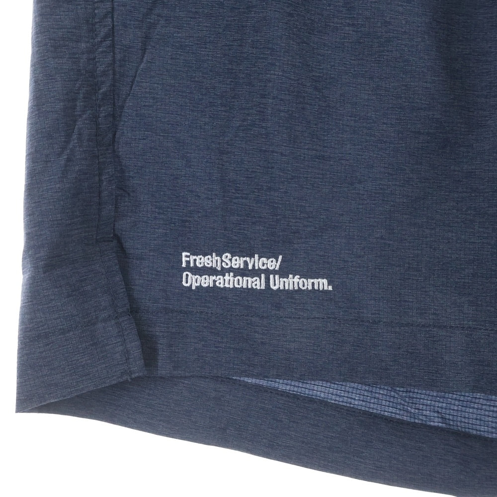 FreshService(フレッシュサービス) 刺繍ロゴ ナイロン ハーフパンツ ネイビー FSW-22-SH_201B