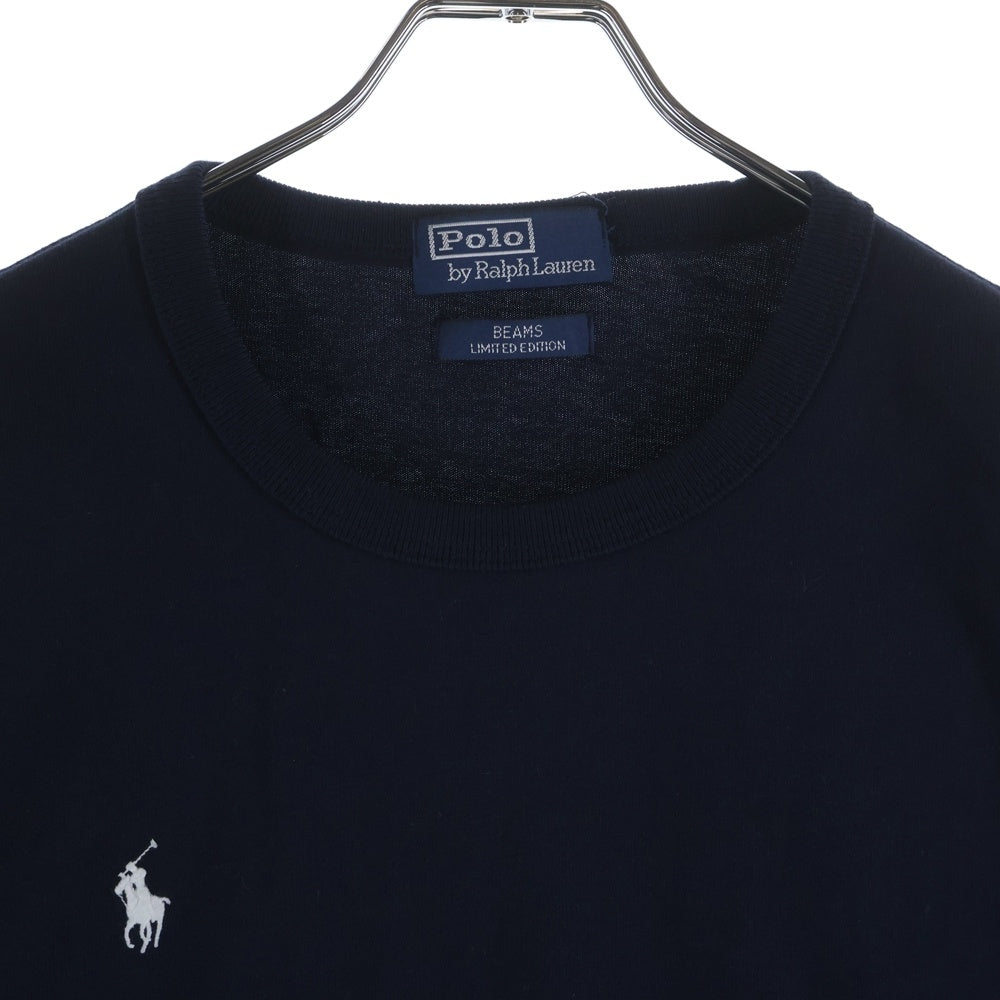 POLO RALPH LAUREN(ポロラルフローレン) ×BEAMS別注 刺繍ロゴ クルーネック 半袖Tシャツ カットソー ネイビー