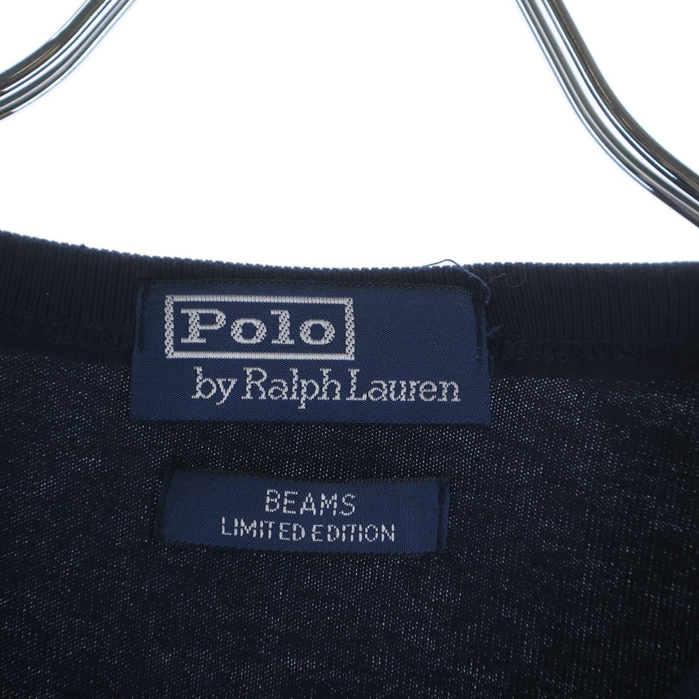 POLO RALPH LAUREN(ポロラルフローレン) ×BEAMS別注 刺繍ロゴ クルーネック 半袖Tシャツ カットソー ネイビー