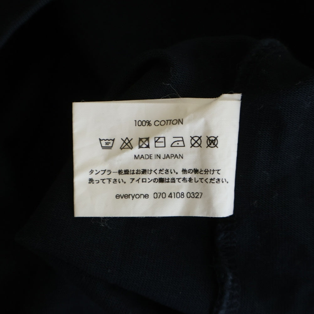 everyone(エブリワン) 23SS コットン クルーネック 長袖Tシャツ カットソー ネイビー EV23-CS05