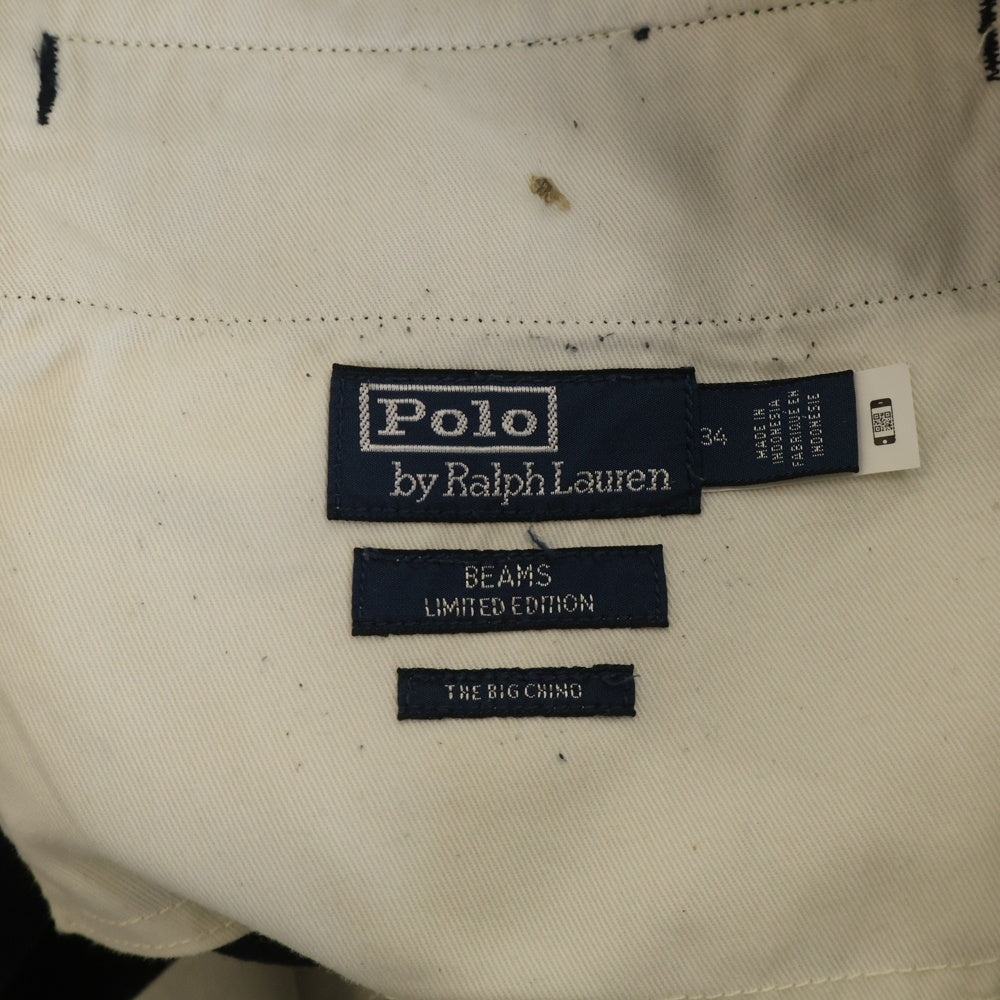 POLO RALPH LAUREN(ポロラルフローレン) ×BEAMS別注 刺繍ロゴ ハーフパンツ ネイビー
