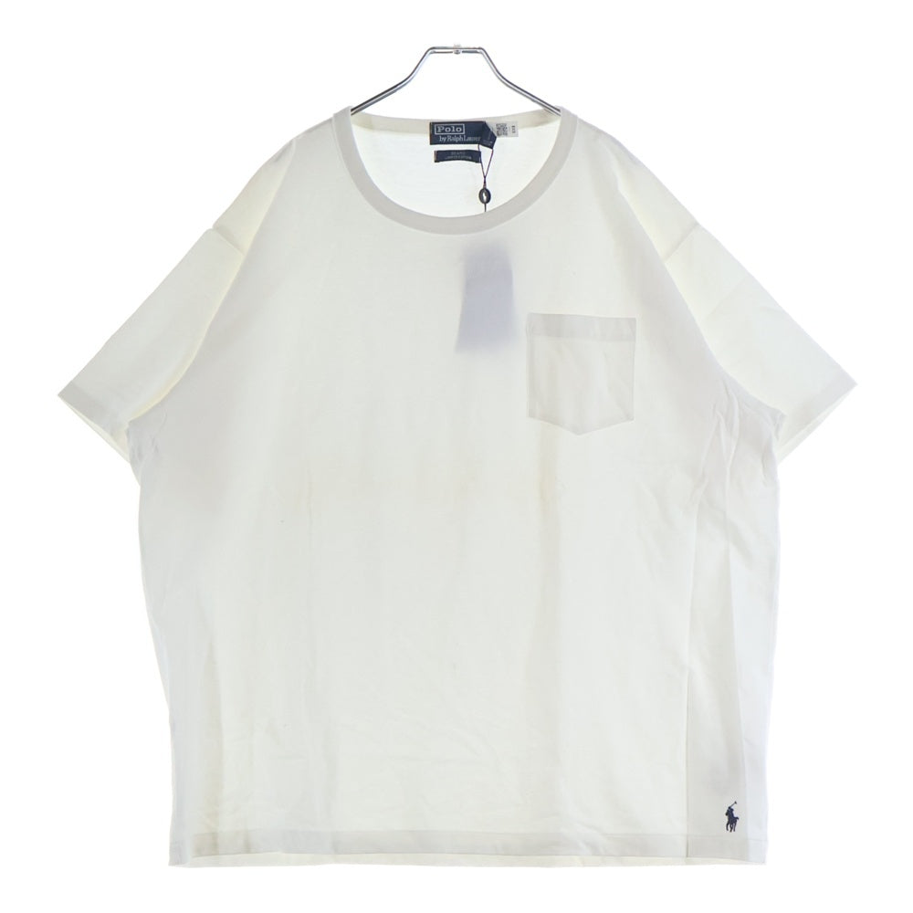 POLO RALPH LAUREN(ポロラルフローレン) ×BEAMS別注 刺繍ロゴ クルーネック 半袖Tシャツ カットソー ホワイト