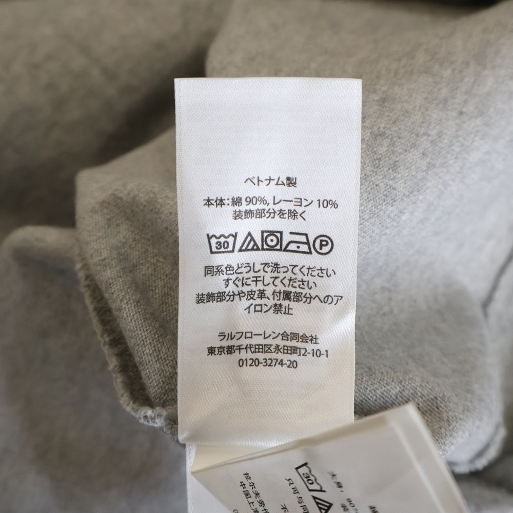 POLO RALPH LAUREN(ポロラルフローレン) ×BEAMS別注 刺繍ロゴ クルーネック 半袖Tシャツ カットソー グレー