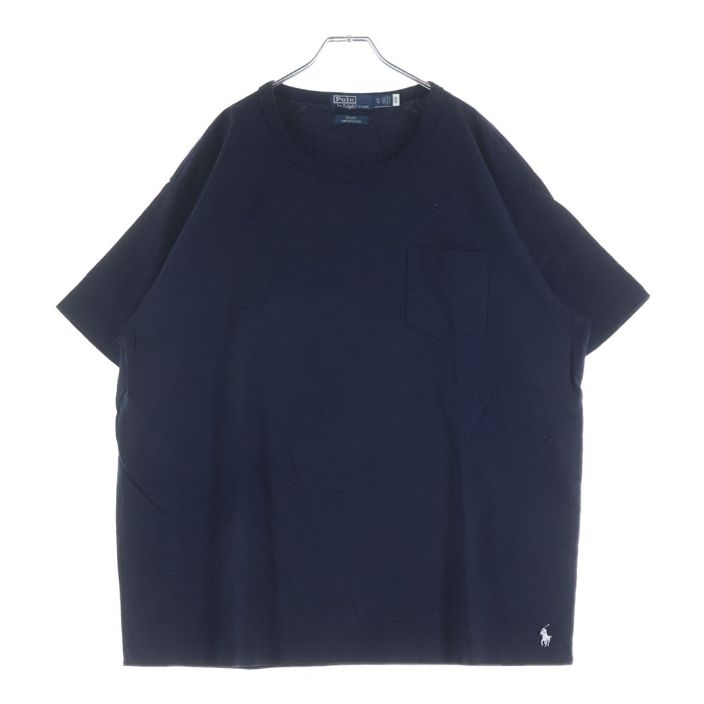 POLO RALPH LAUREN(ポロラルフローレン) ×BEAMS別注 刺繍ロゴ クルーネック 半袖Tシャツ カットソー ネイビー