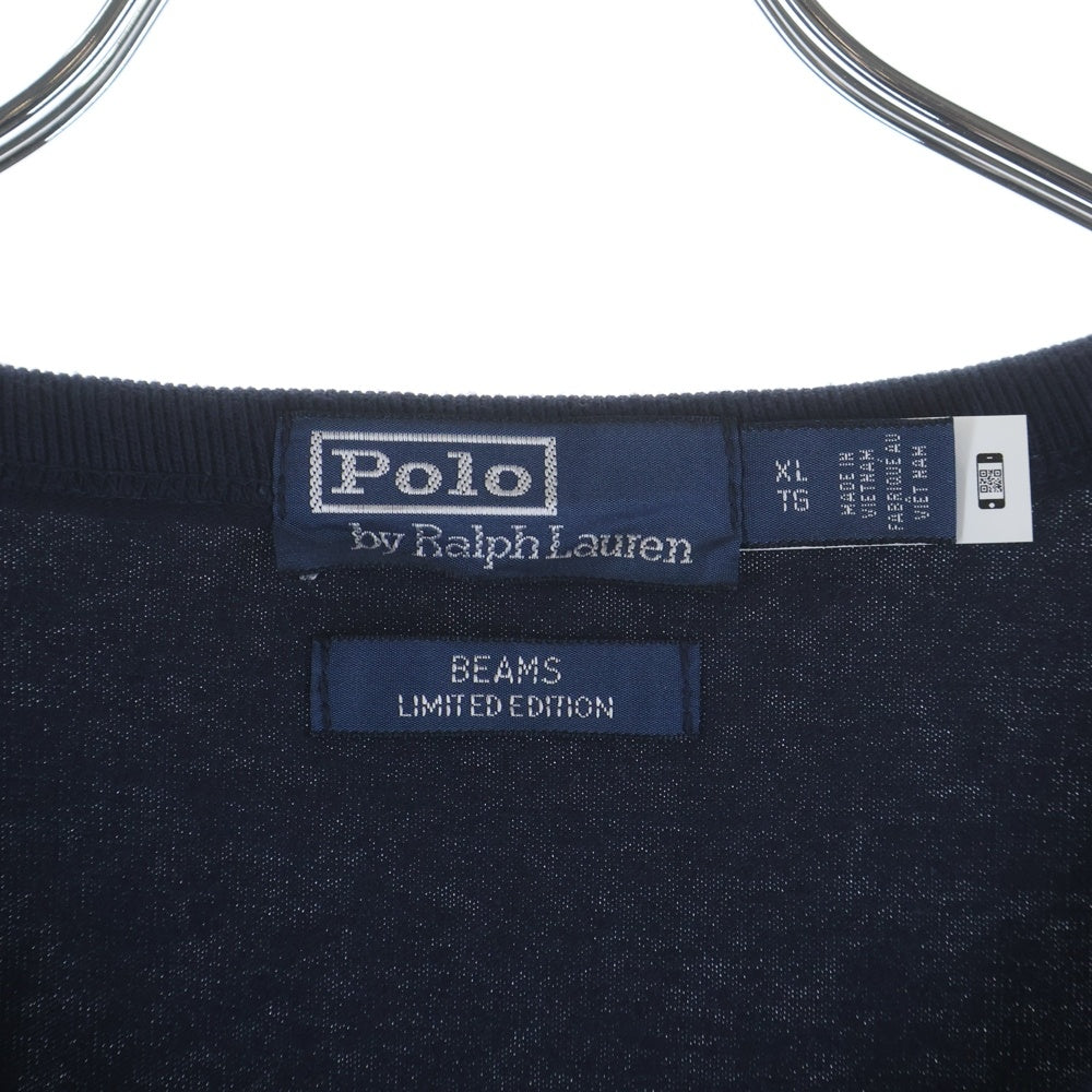 POLO RALPH LAUREN(ポロラルフローレン) ×BEAMS別注 刺繍ロゴ クルーネック 半袖Tシャツ カットソー ネイビー