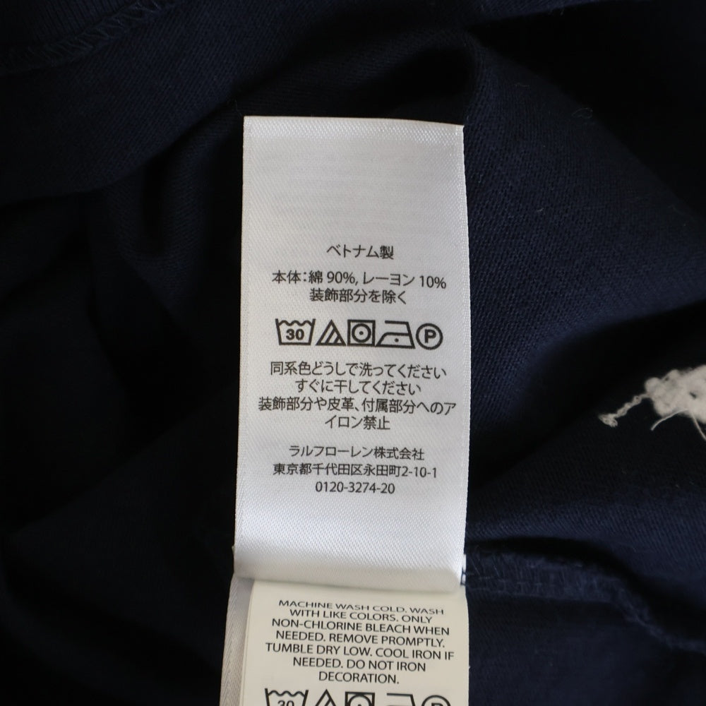 POLO RALPH LAUREN(ポロラルフローレン) ×BEAMS別注 刺繍ロゴ クルーネック 半袖Tシャツ カットソー ネイビー