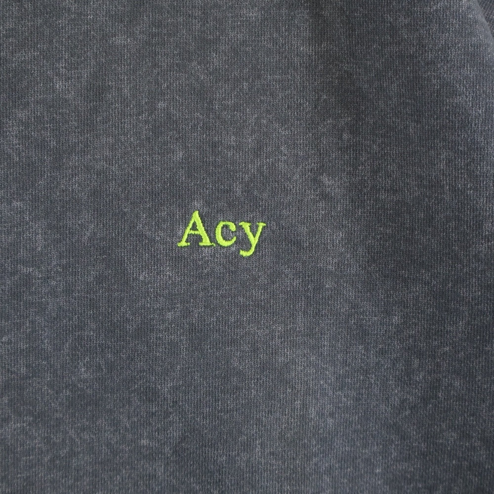 Acy(エイシー) Acy エーシー 23SS刺繍ロゴ 半袖スウェット Tシャツ カットソー グレー ACY-23SS-003