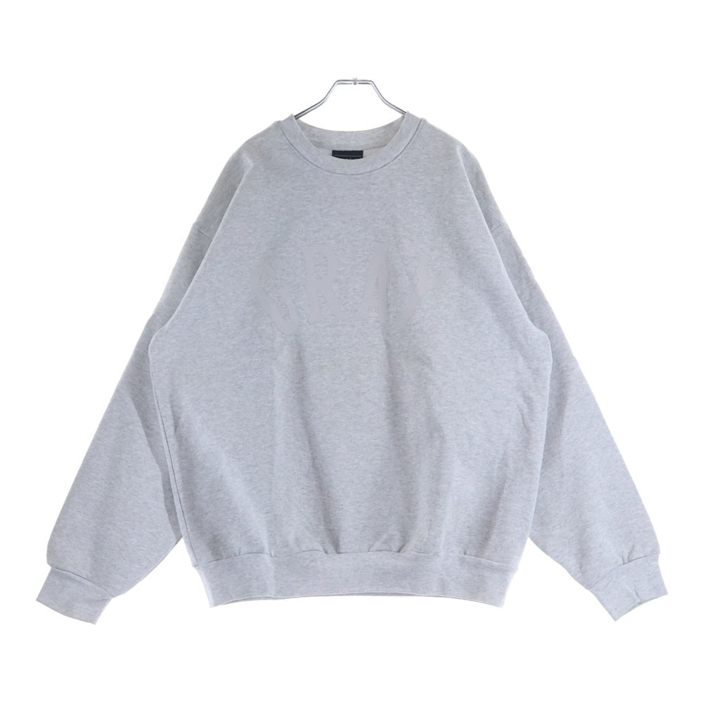 STABRIDGE(スタブリッジ) STABRIDGE スタブリッジ フロントプリント クルーネック 長袖スウェットトレーナー ホワイト