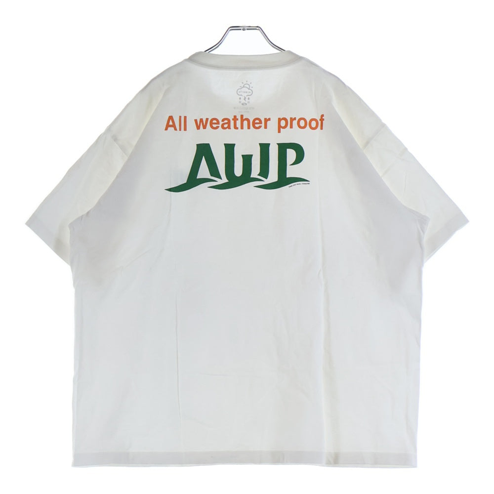 ALWAYTH(オルウェイス) バックプリント クルーネック 半袖Tシャツ カットソー ホワイト