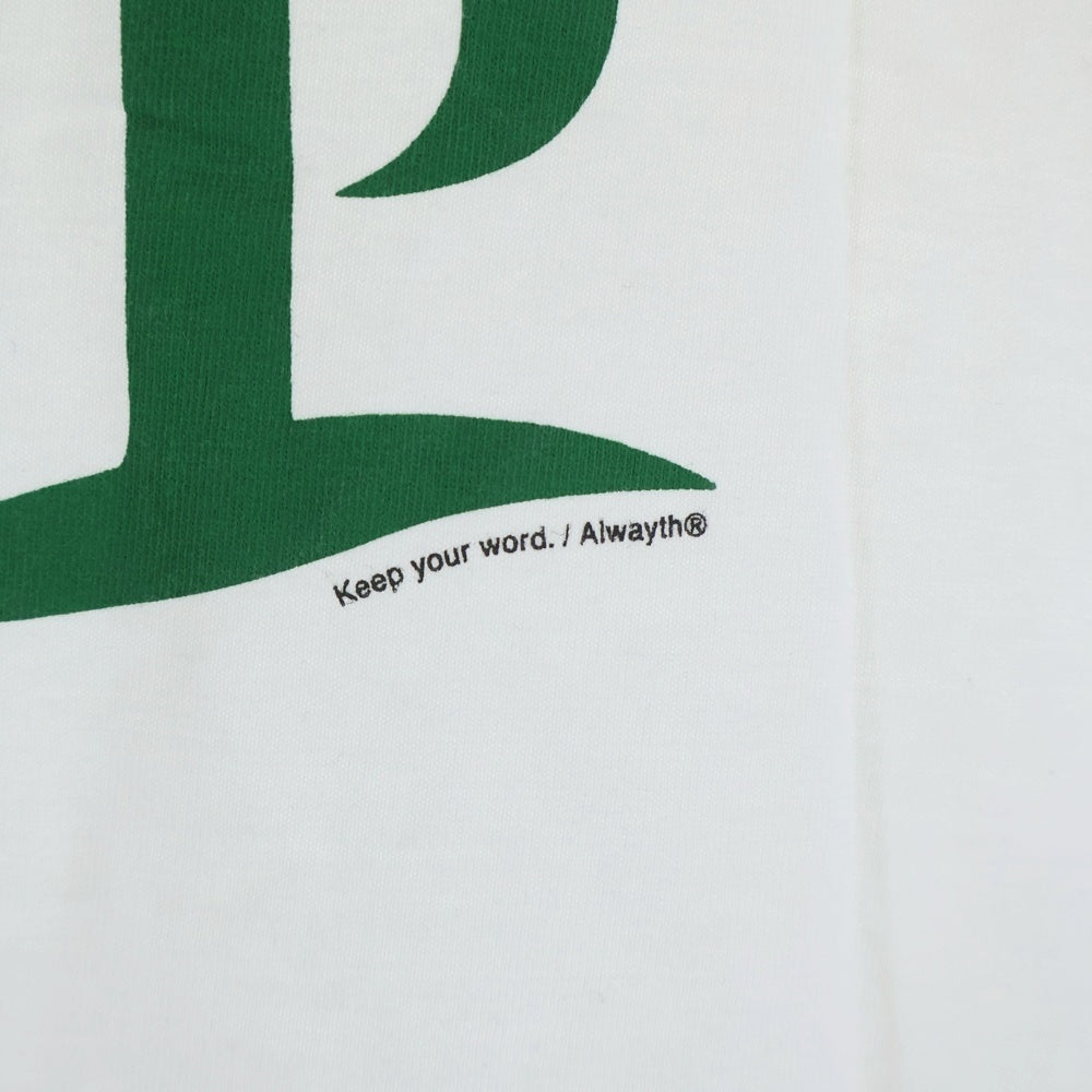 ALWAYTH(オルウェイス) バックプリント クルーネック 半袖Tシャツ カットソー ホワイト