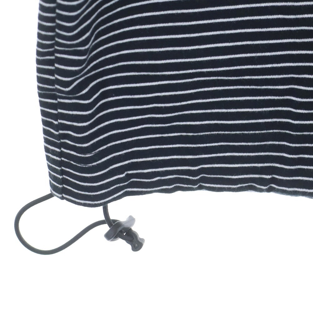 is-ness(イズネス) BALLOON STRIPES TEE バルーン ストライプ クルーネック 半袖Tシャツ カットソー ブラック