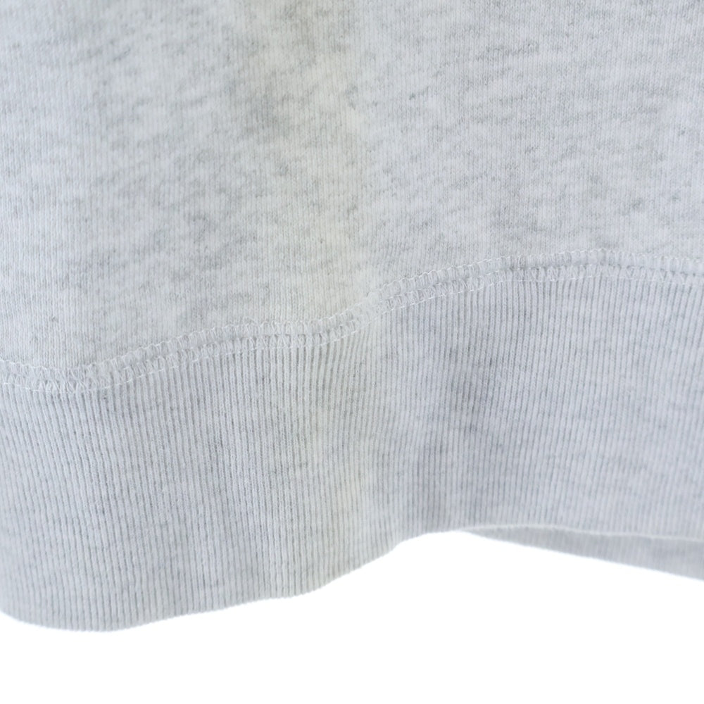 Mercedes Anchor Inc.(メルセデスアンカーインク) フロントプリント クルーネック 長袖スウェットトレーナー グレー