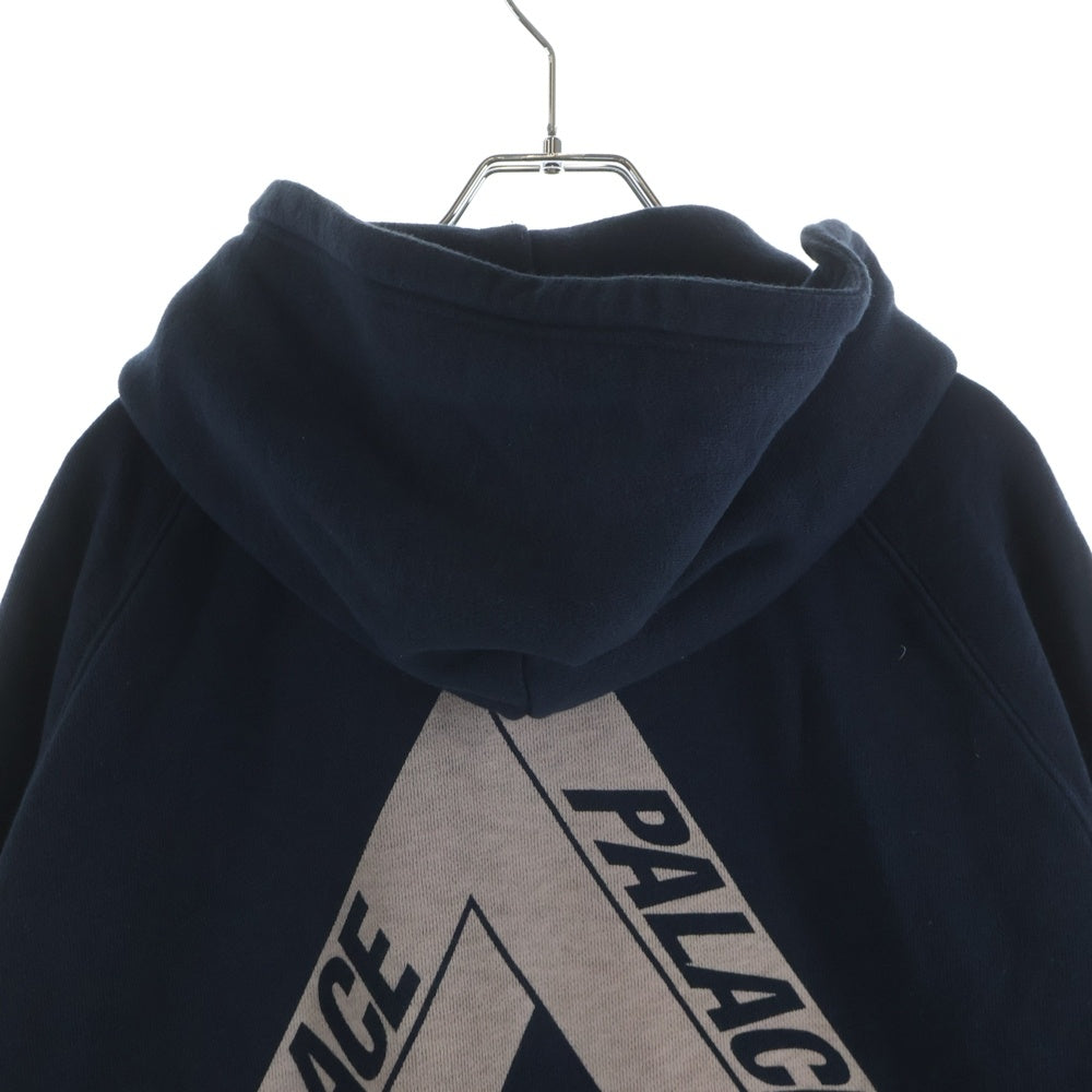 Palace Skateboards(パレススケートボーズ) SLUB HOOD ロゴプリントプルオーバーパーカー ネイビー