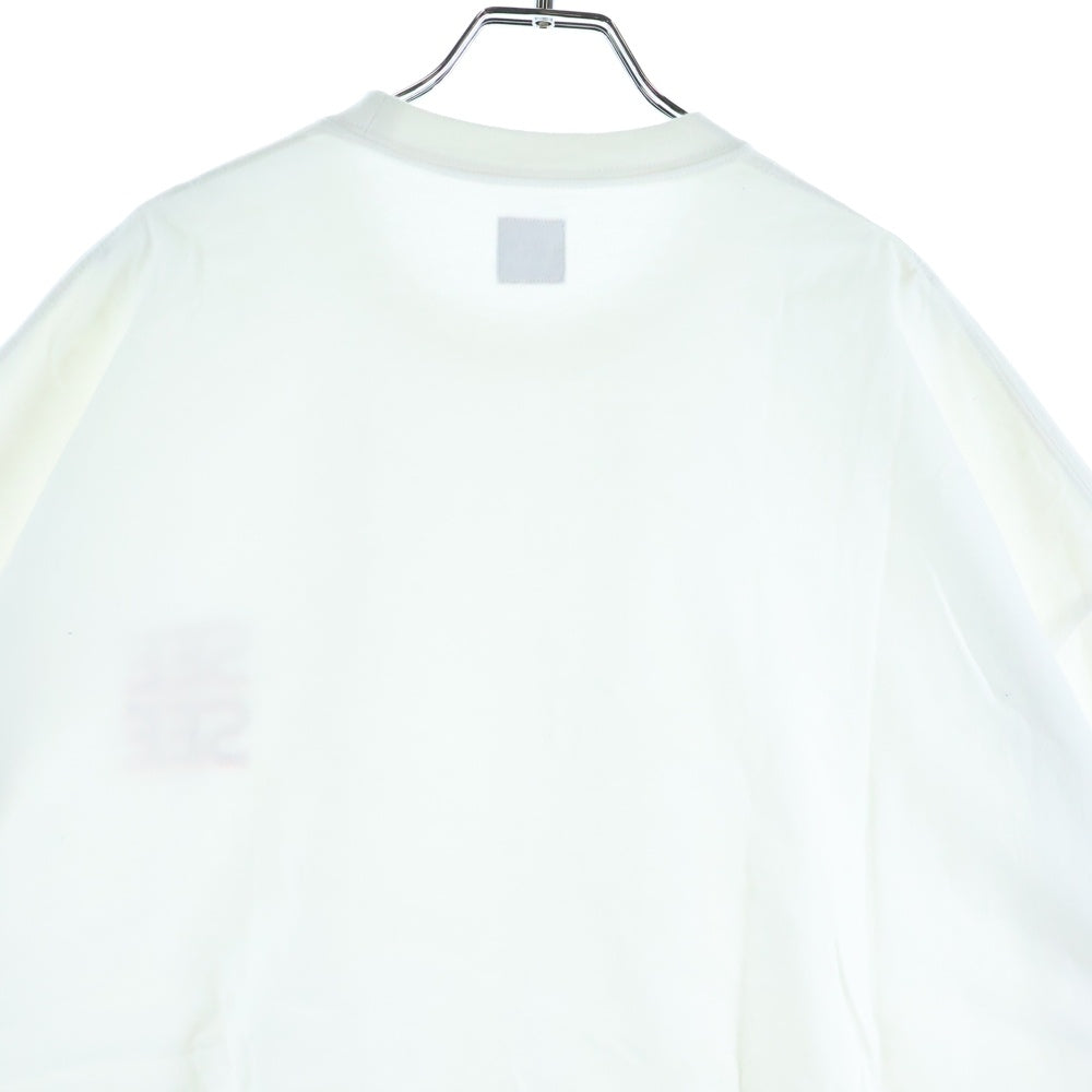 SEE SEE(シーシー) フロントロゴ ドローコード付き クルーネック 半袖Tシャツ カットソー ホワイト