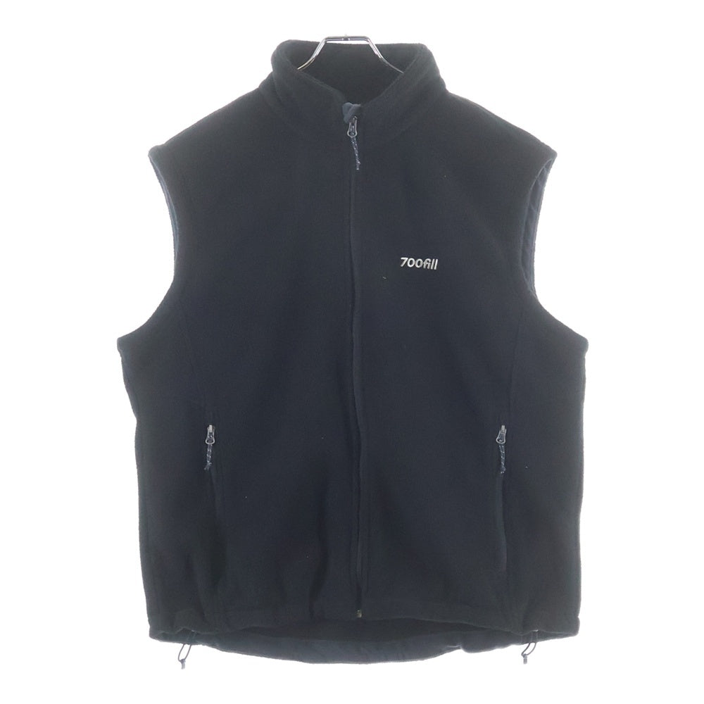700fill(700フィル) SMALL PAYMENT LOGO FLEECE VEST スモールペイメント ロゴ フリース ベスト ブラック
