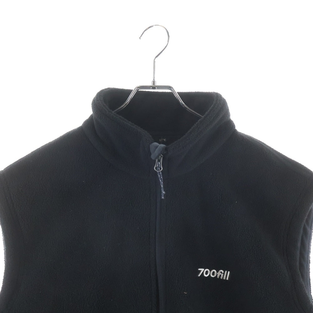 700fill(700フィル) SMALL PAYMENT LOGO FLEECE VEST スモールペイメント ロゴ フリース ベスト ブラック