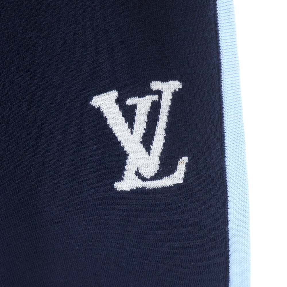 LOUIS VUITTON(ルイヴィトン) 24AW ×Tyler The Creator タイラーザクリエイター LVロゴ ニットハーフパンツ RM242MM ZLL HRN02W ネイビー